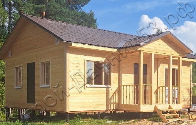 2 Каркасно-щитовой дом Д-3, 9x8.5м, 67.5 М², Ленинградская область, Лодейнопольский район, деревня Новая слобода (6)